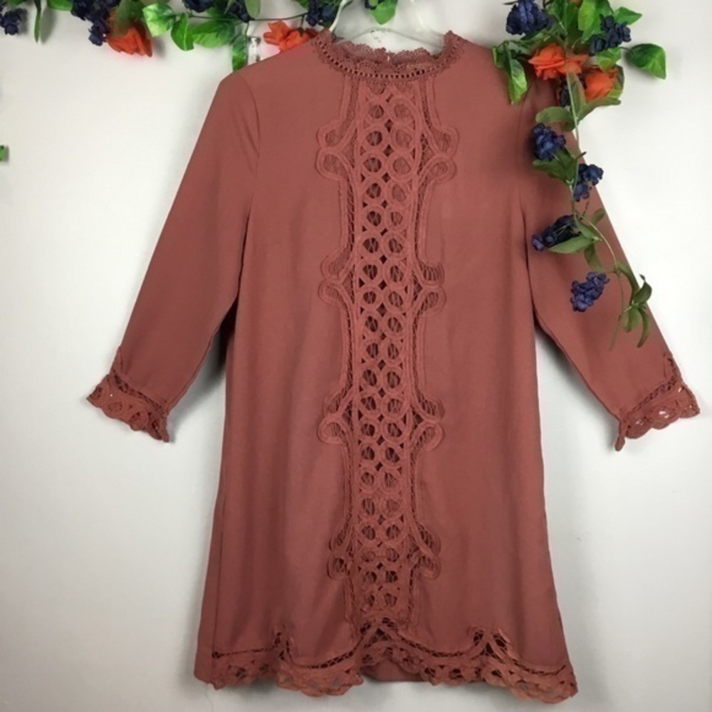 NWT ENTRO Francesca’s Boutique Shift Dress Tunic Top Medium